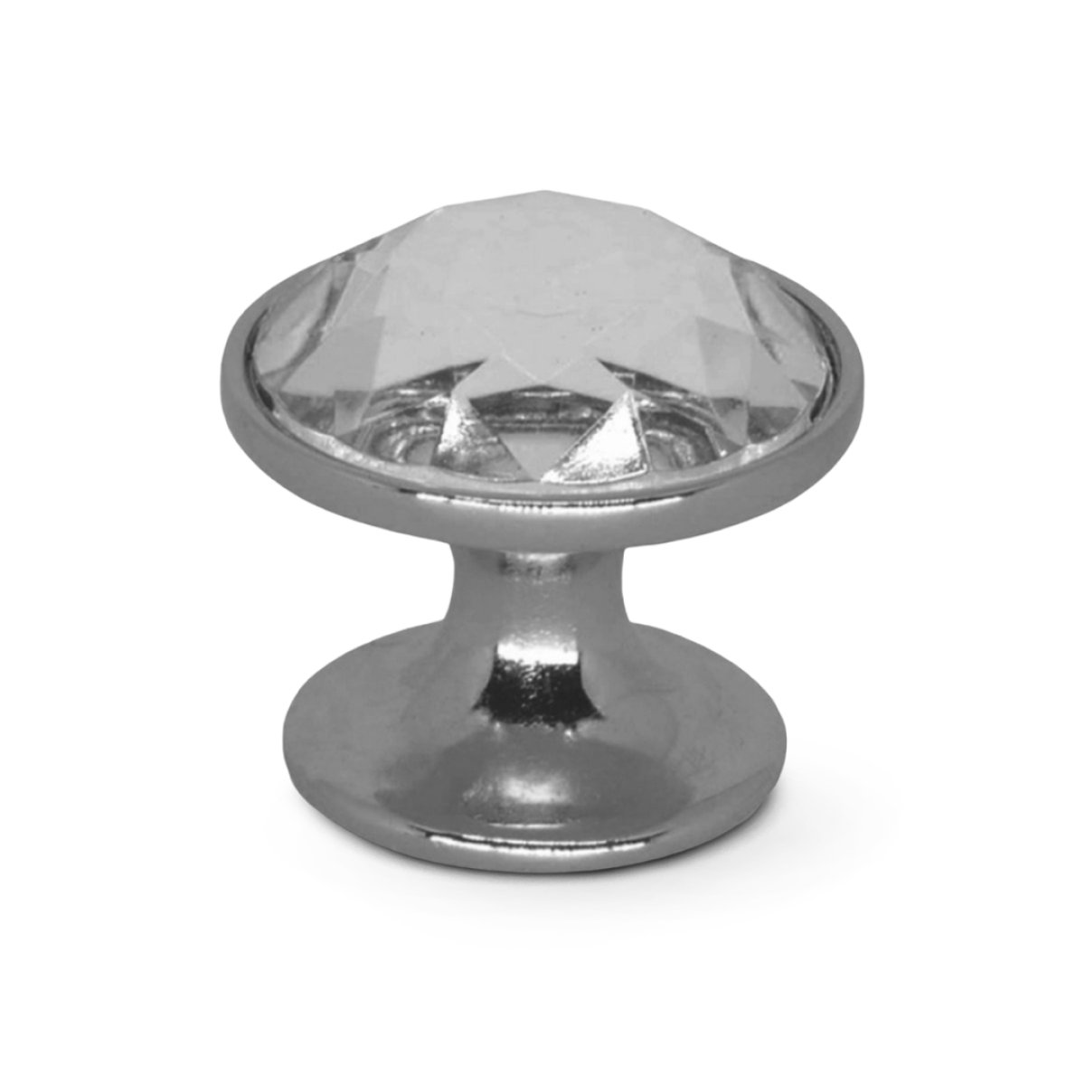 PUXADOR CRAVO 27MM CROMADO/CRISTAL