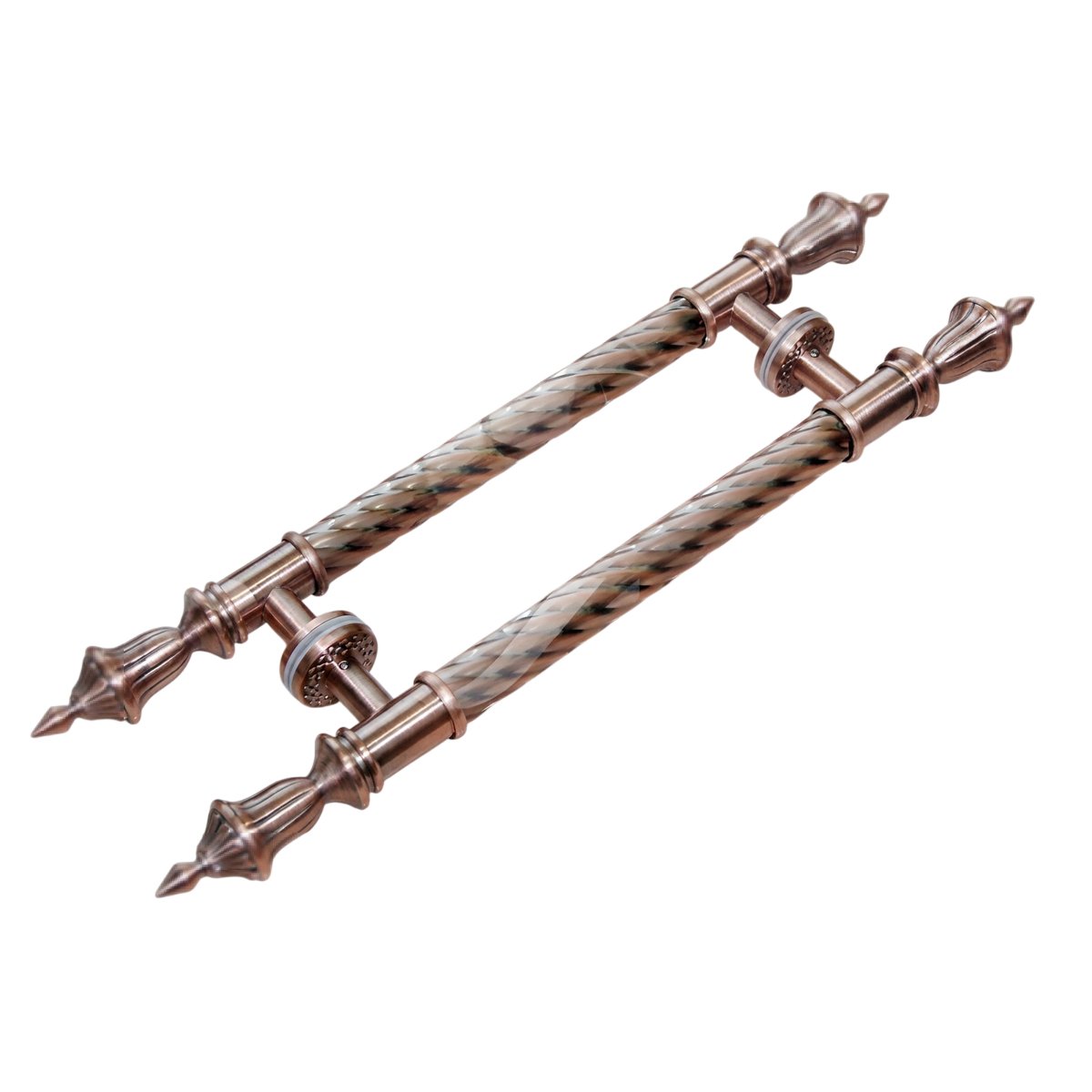 PUXADOR DUPLO LANÇA MAX-827 400MM COBRE RÚSTICO