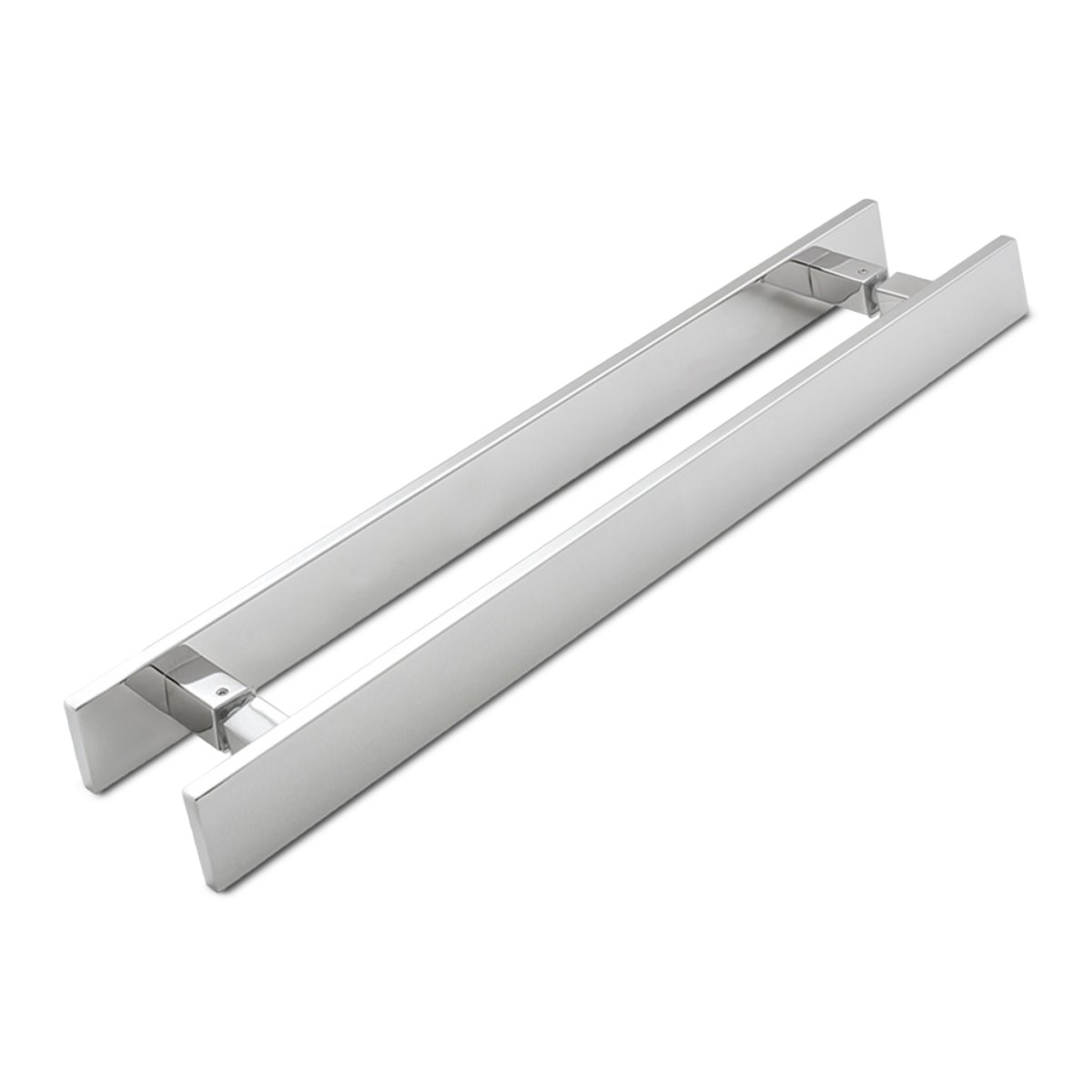 PUXADOR DUPLO PLANUS 1000MM QUADRADO INOX POLIDO