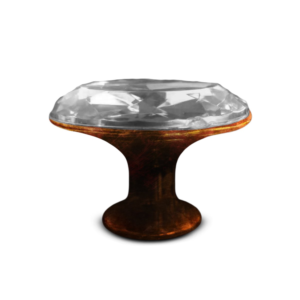 PUXADOR LAVANDA 36MM COBRE VELHO/CRISTAL