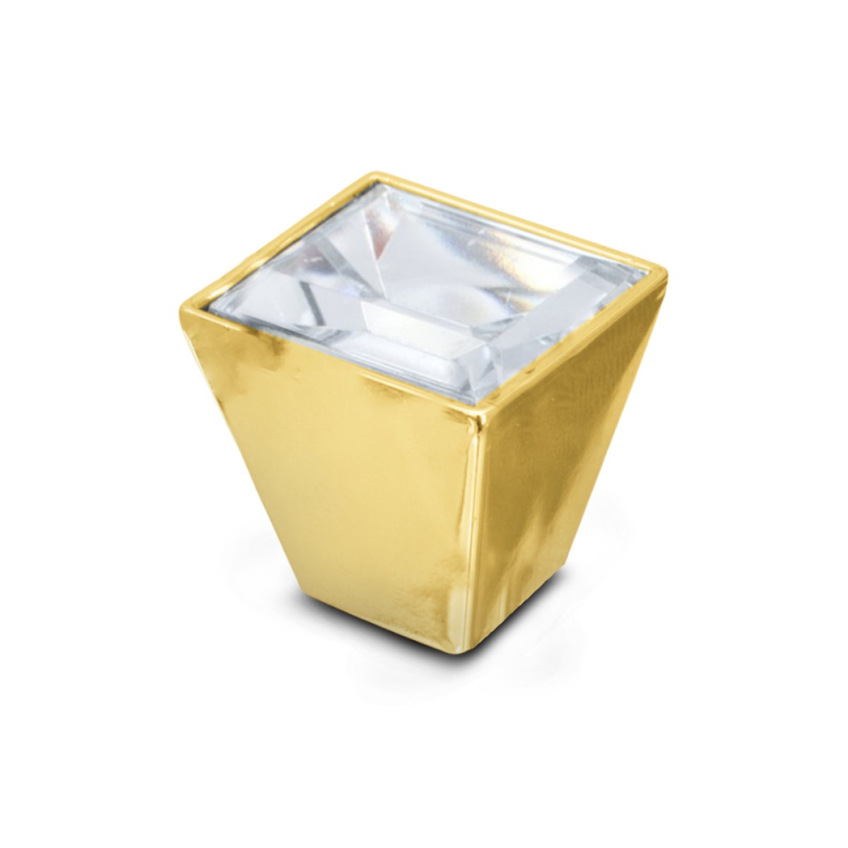 PUXADOR MINI ACRÍLICO DOURADO BRILHANTE