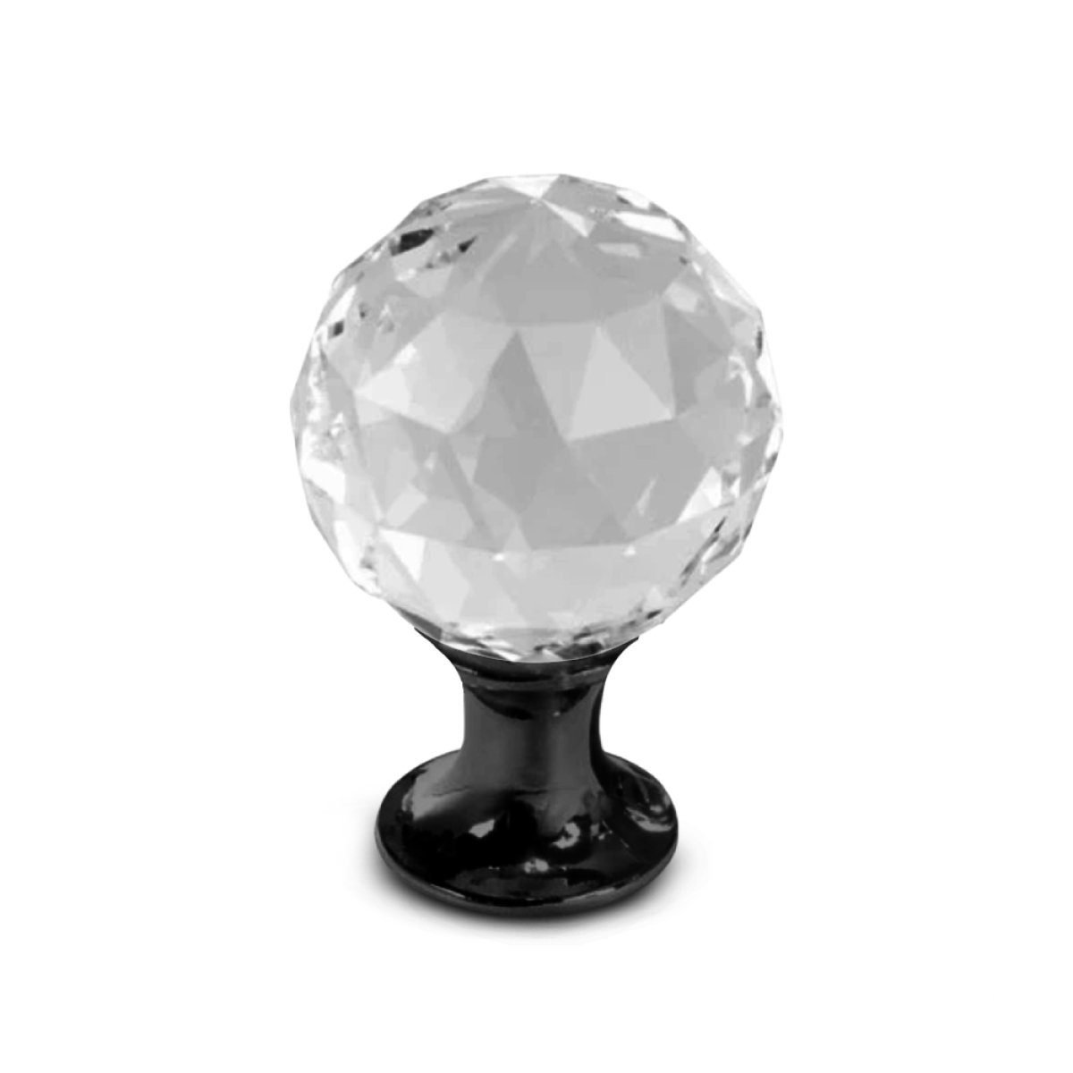 PUXADOR ORQUÍDEA 20MM ONIX/TRANSPARENTE