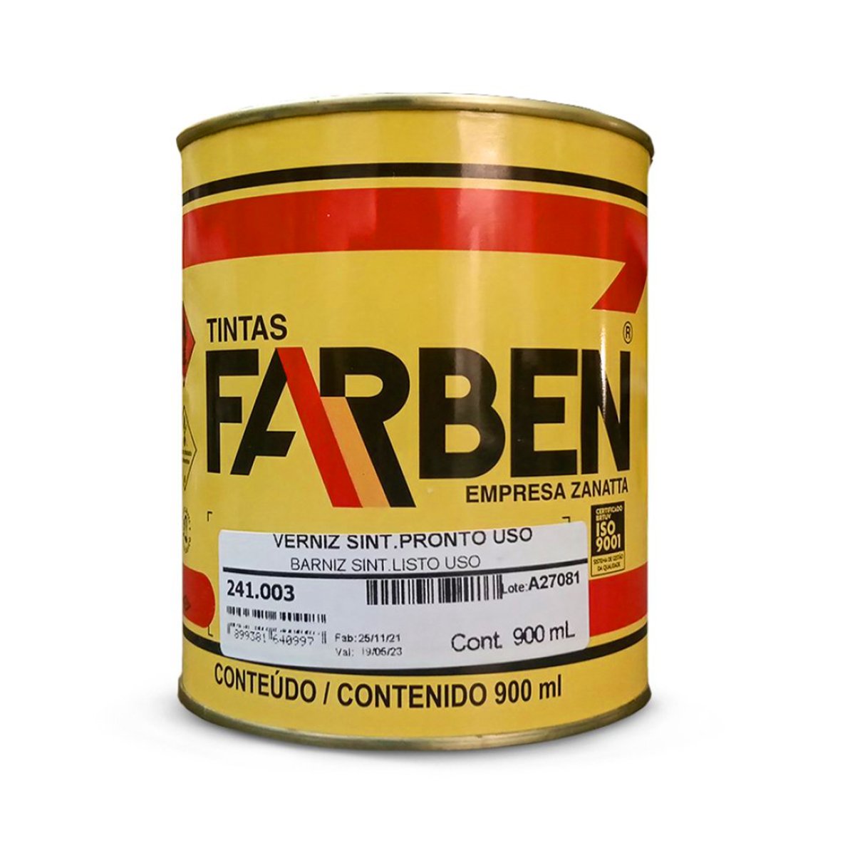 VERNIZ FARBEN SINTÉTICO PRONTO USO 241.003 900ML