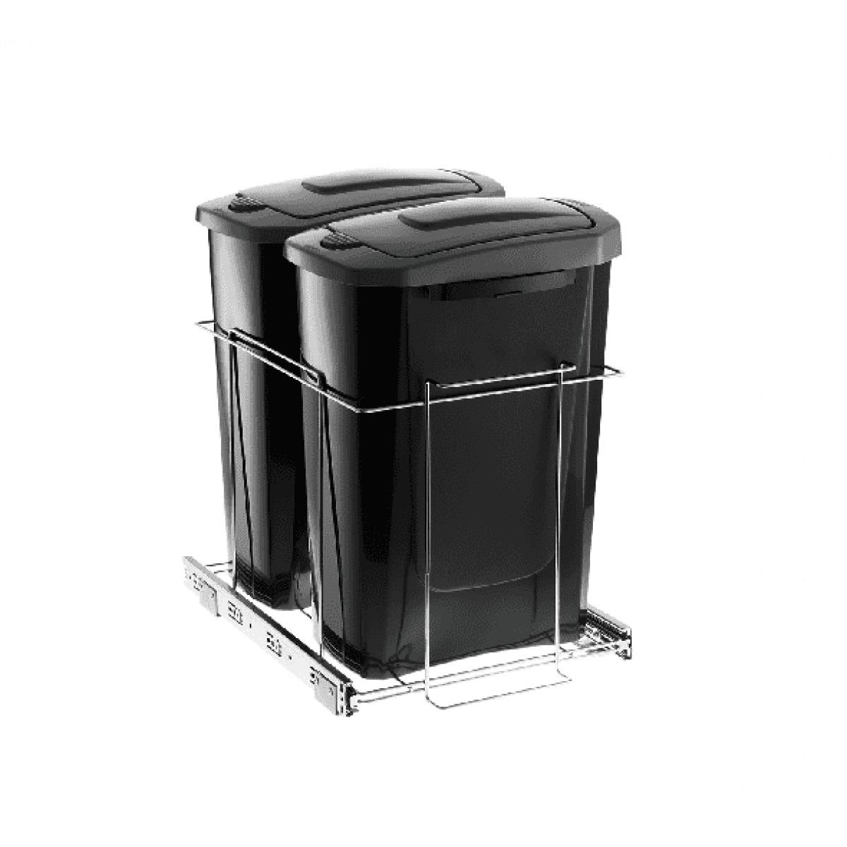 LIXEIRA DESLIZANTE DUPLA SLIM C/CESTO 15L 2717