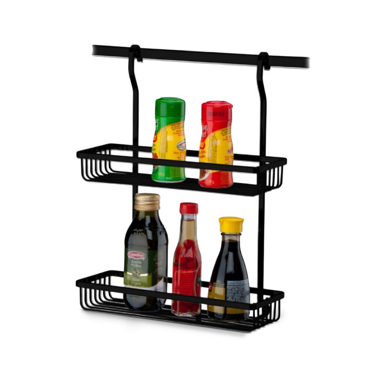 SUPORTE RETANGULAR DUPLO PRETO 2803PT