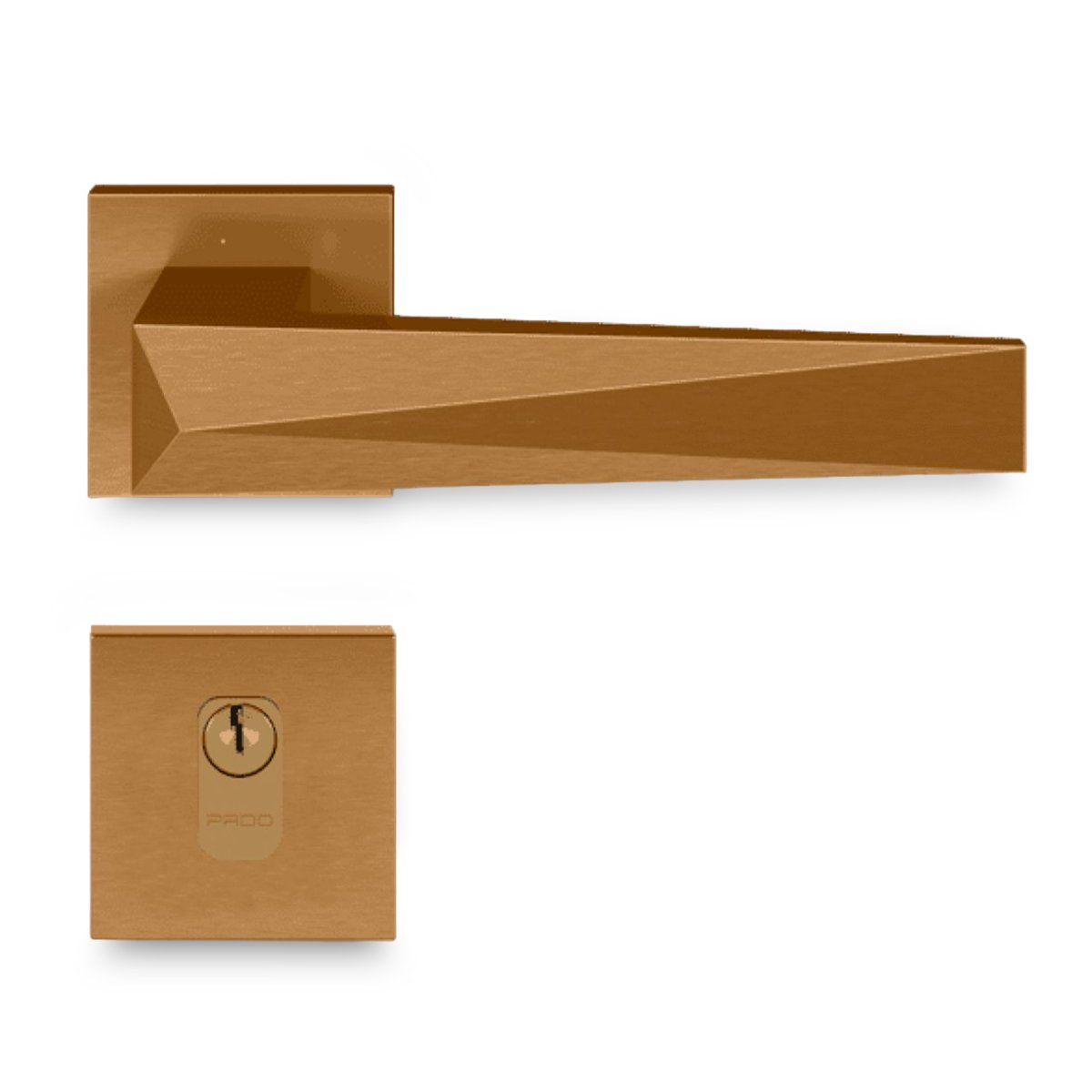 FECHADURA PADO ZM ASCOT 001-55EXT RED GOLD ESCOVADO